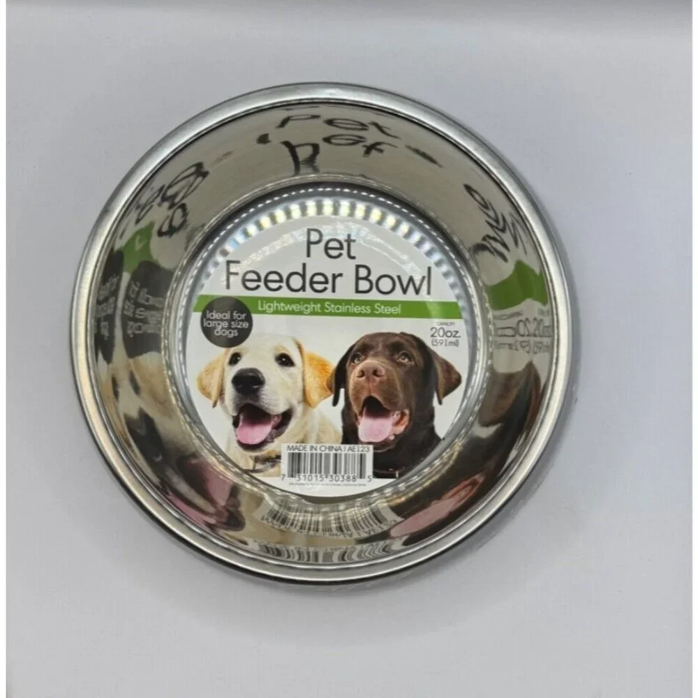 Pet feeder with removeable steel bowl 8.5”